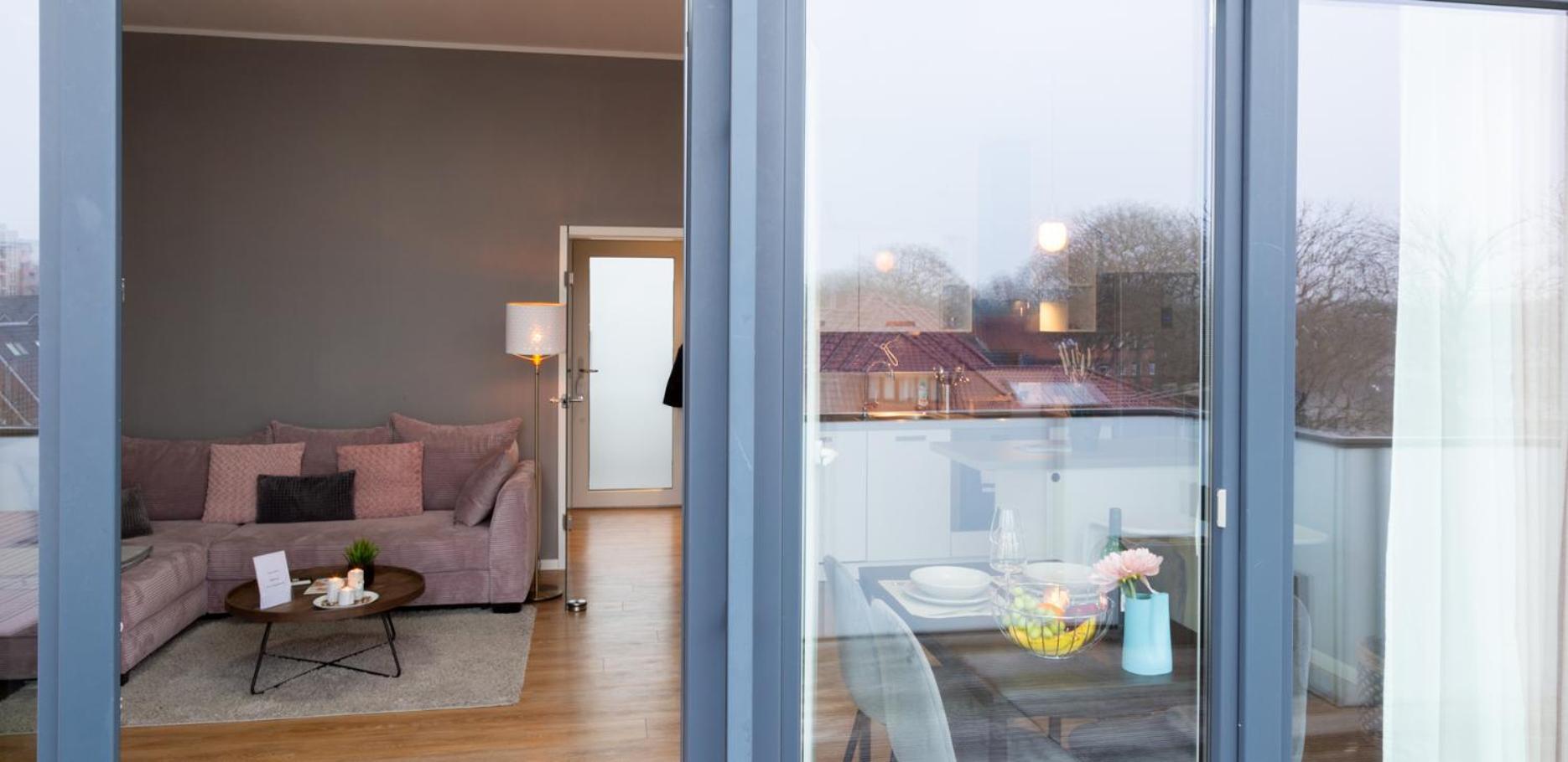 オルデンブルクMicasa Ol - Modernes Penthouse - Stellplatz - Kueche - Wlan - Dachterrasseアパートメント エクステリア 写真