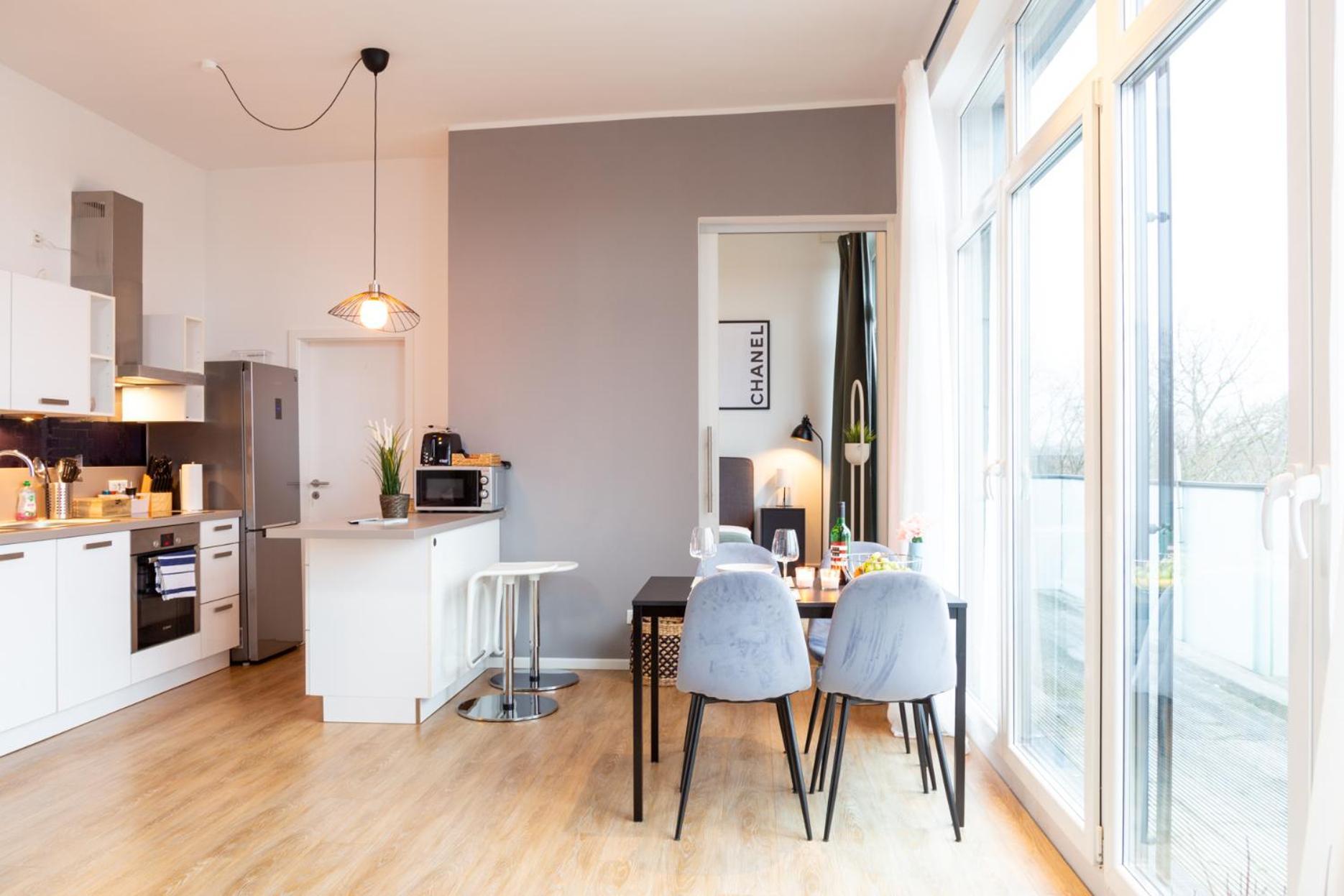 オルデンブルクMicasa Ol - Modernes Penthouse - Stellplatz - Kueche - Wlan - Dachterrasseアパートメント エクステリア 写真